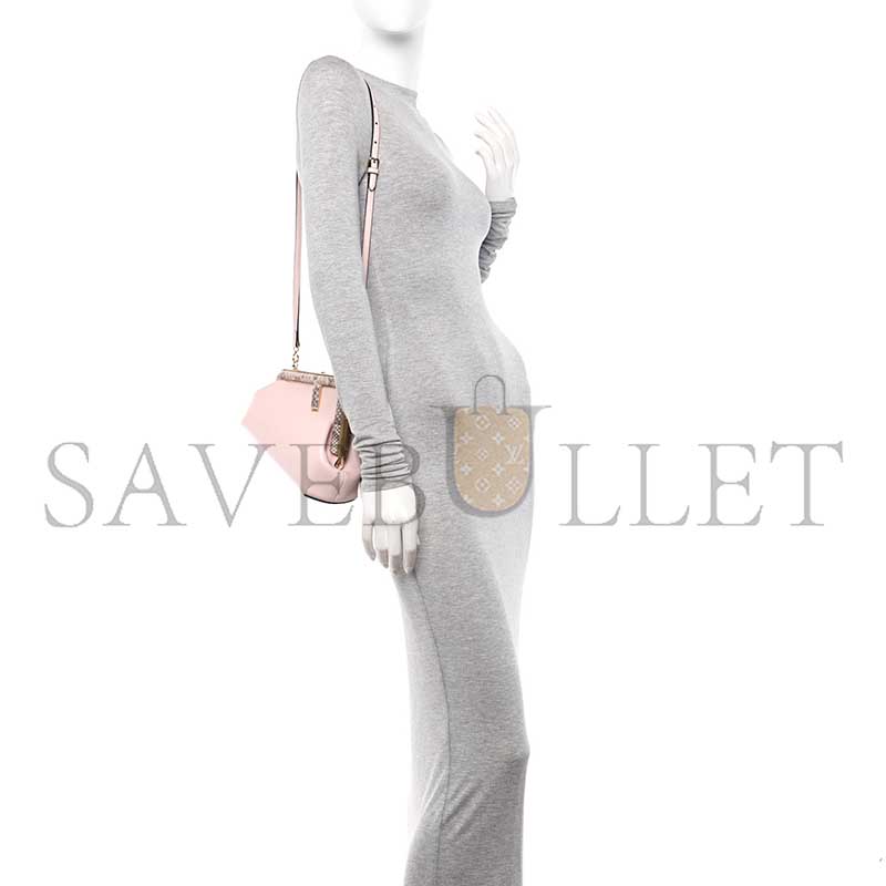 F**di shiny nappa snakeskin small F**di first rosa confetto cipria (26*18*9.5cm)